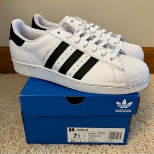 Men’s Adidas Superstar White with Black Stripes